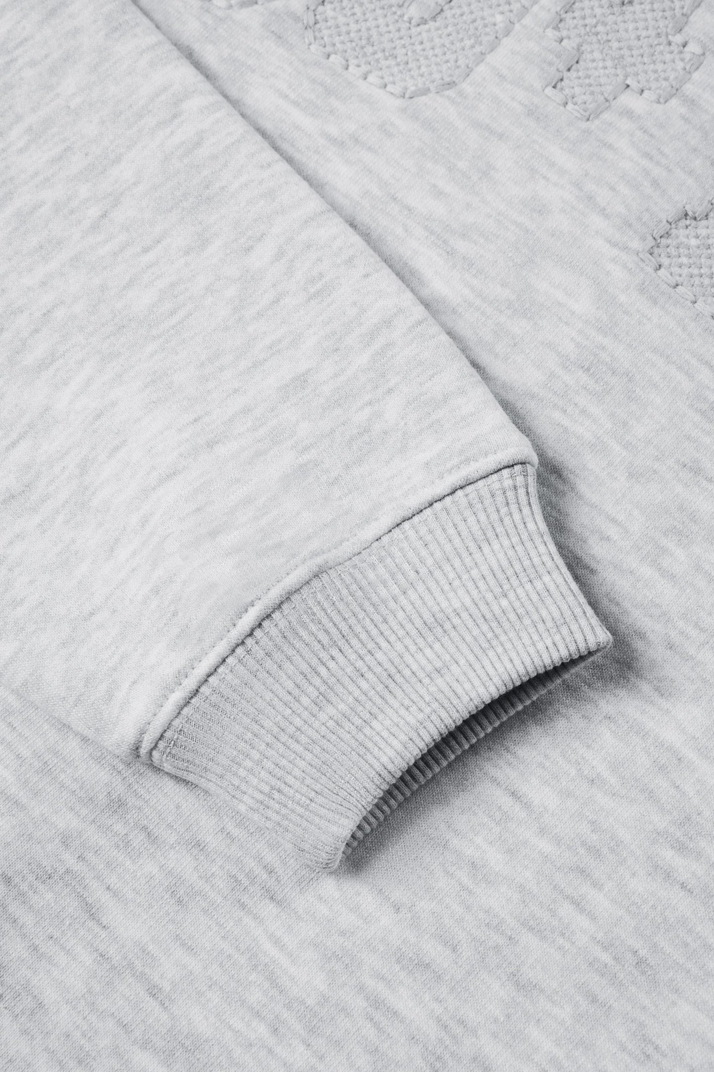 Oversized Crew-Neck Jumper in Grey Marl