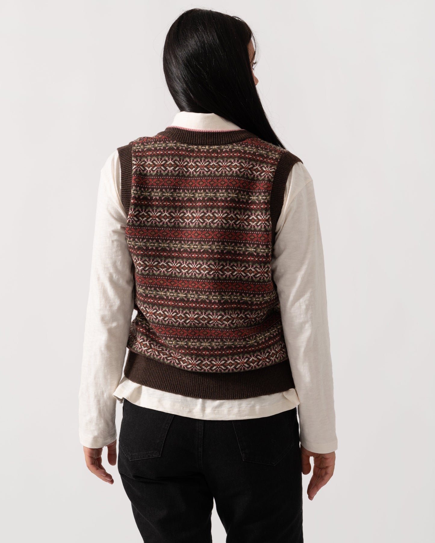 Joules Islay Womens V-Neck Knit Tank Top - Brown