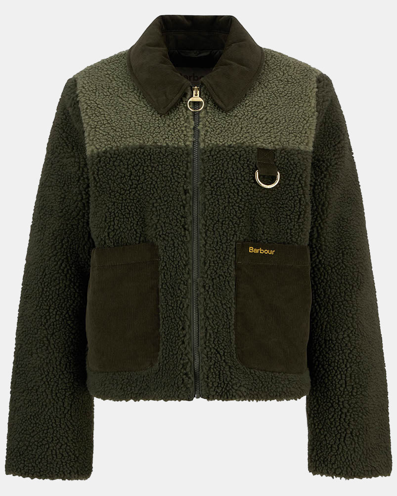 Barbour Malena Womens Fleece - Olive/Light Moss