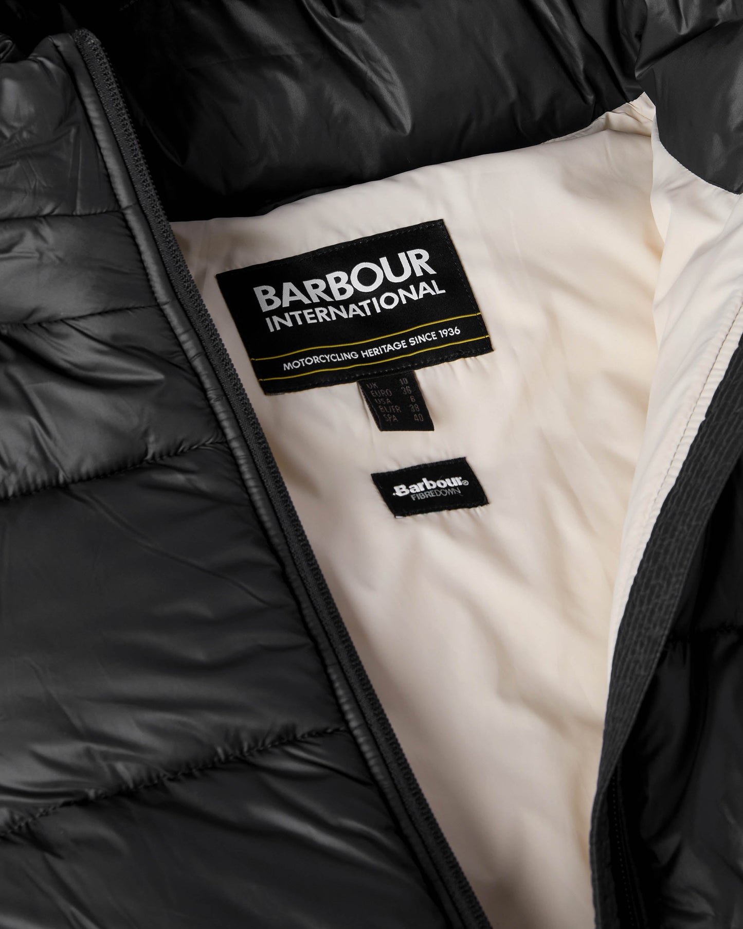 Barbour International Olivios Womens Longline Puffer Jacket - Black