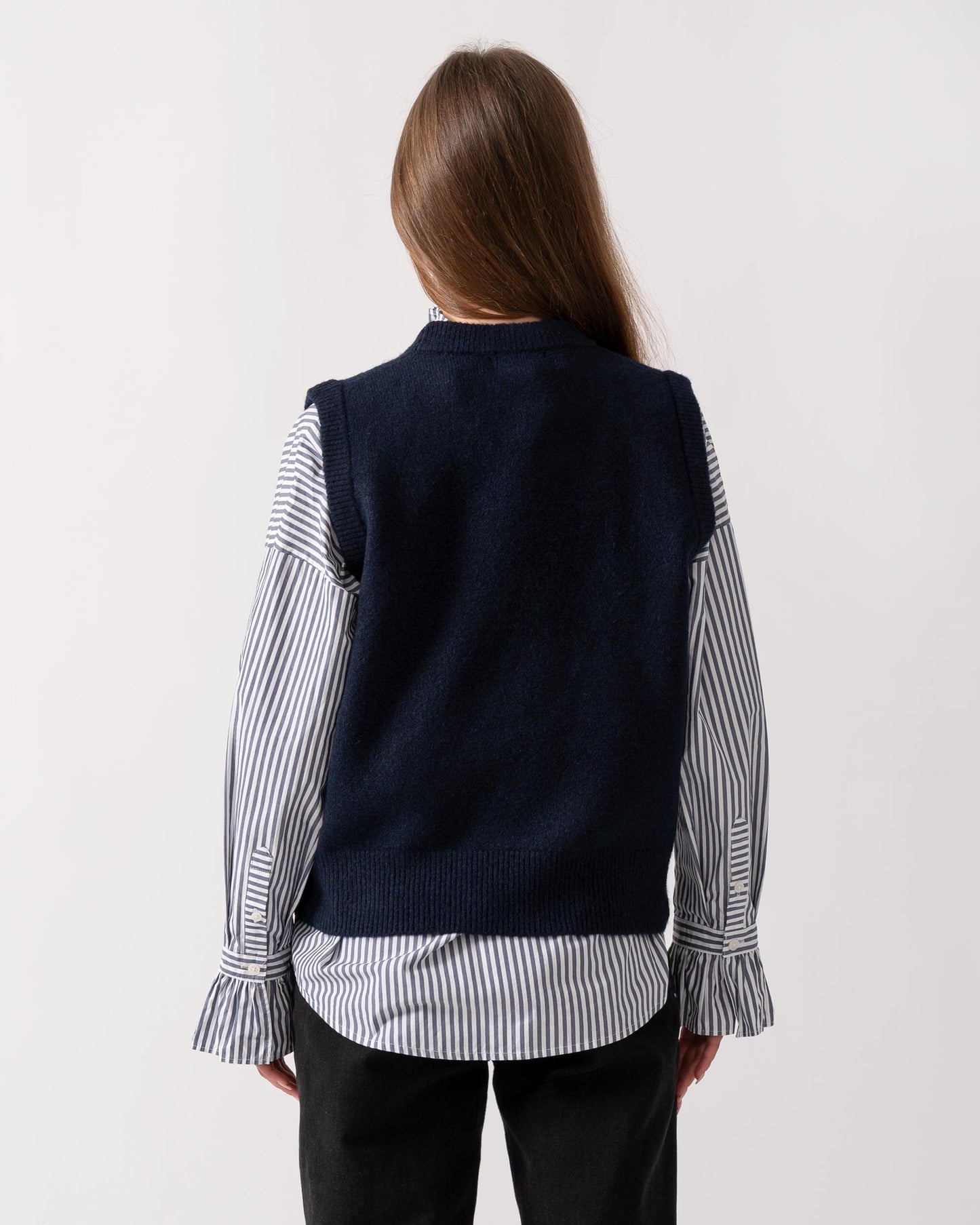 Joules Holly Womens Crew Neck Knit Tank Top - Navy