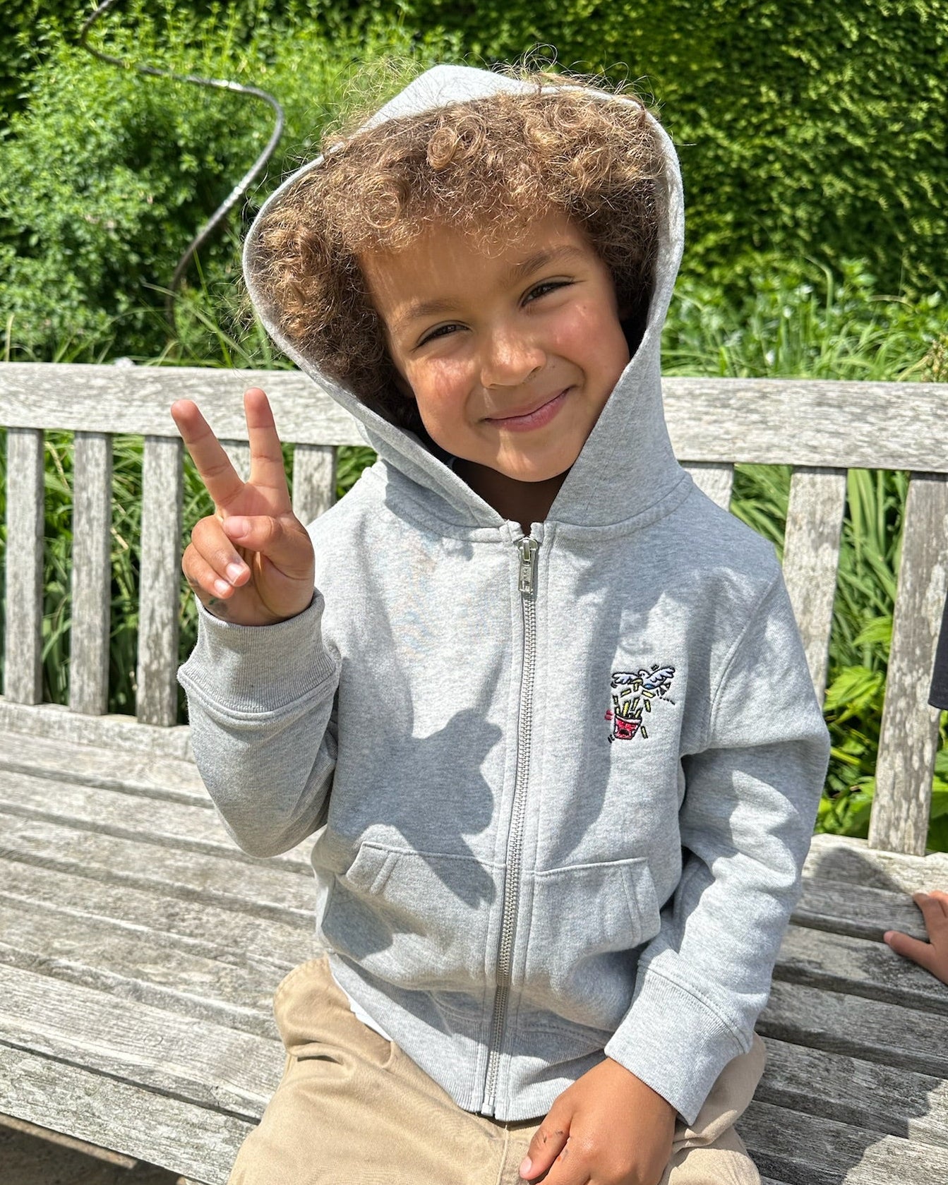 Luke Crump Beach Kids Zip-through hoodie