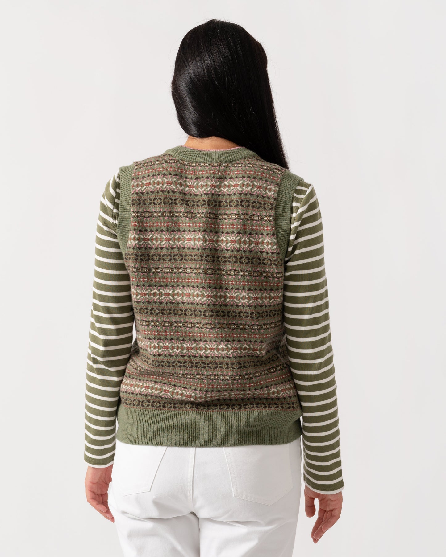 Joules Islay Womens V-Neck Knit Tank Top - Green