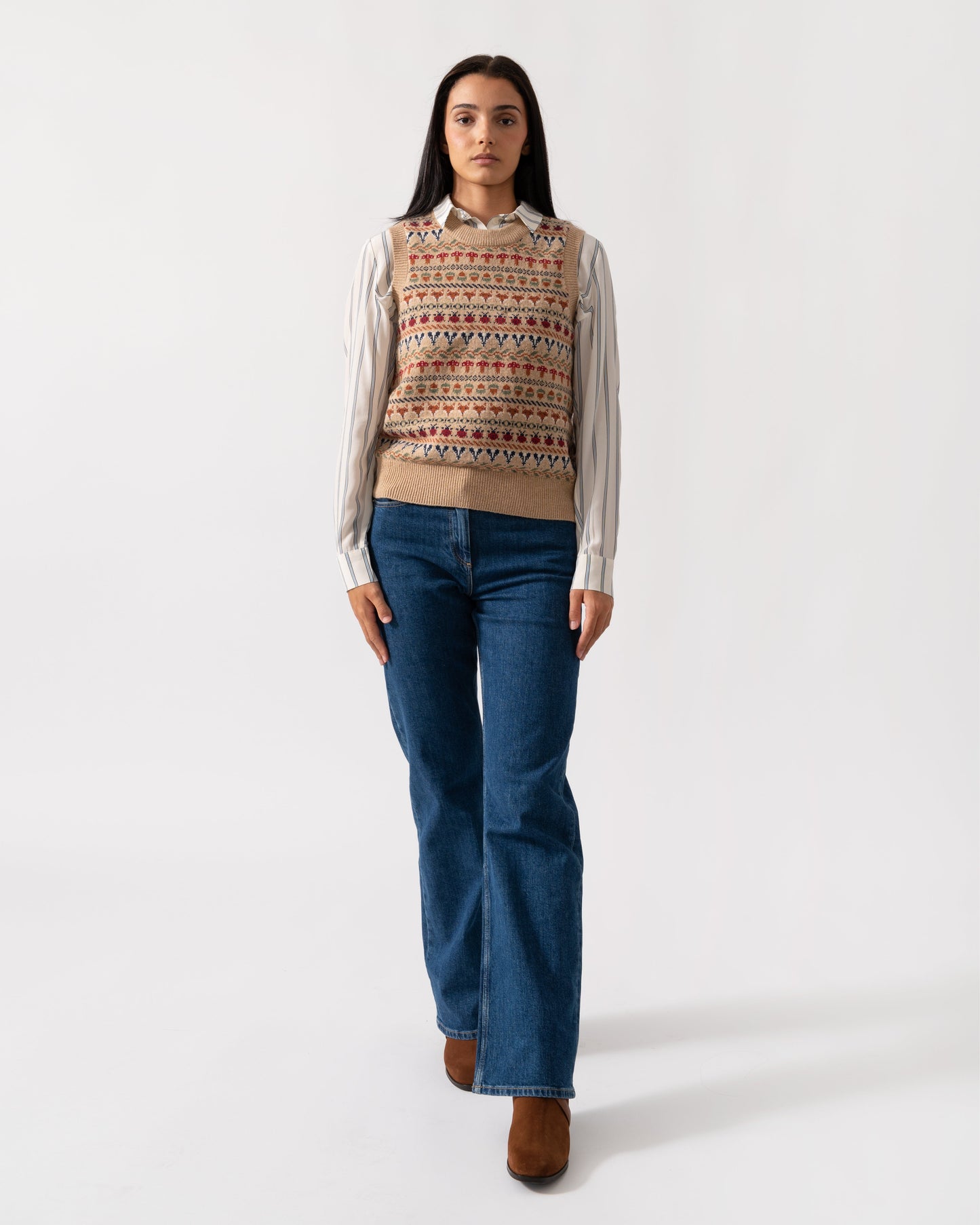 Joules Woodland Womens Tank Top - Oatmeal