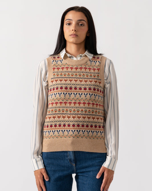 Joules Woodland Womens Tank Top - Oatmeal