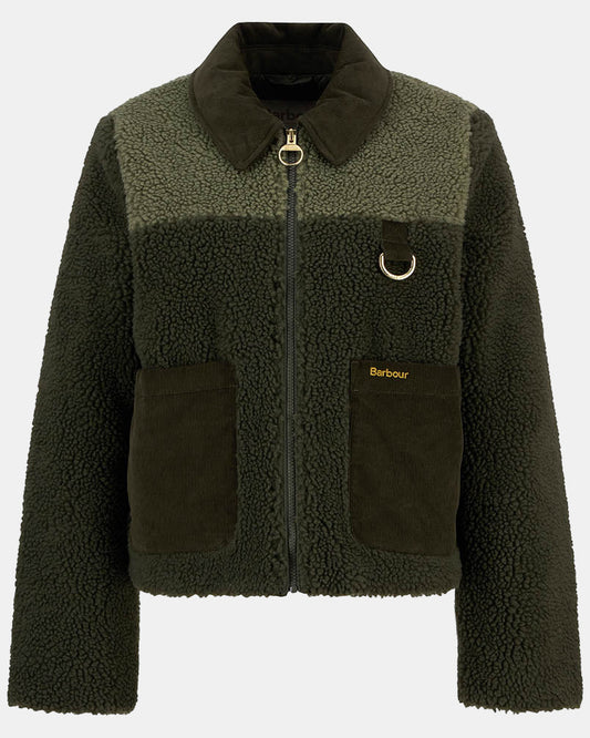 Barbour Malena Womens Fleece - Olive/Light Moss