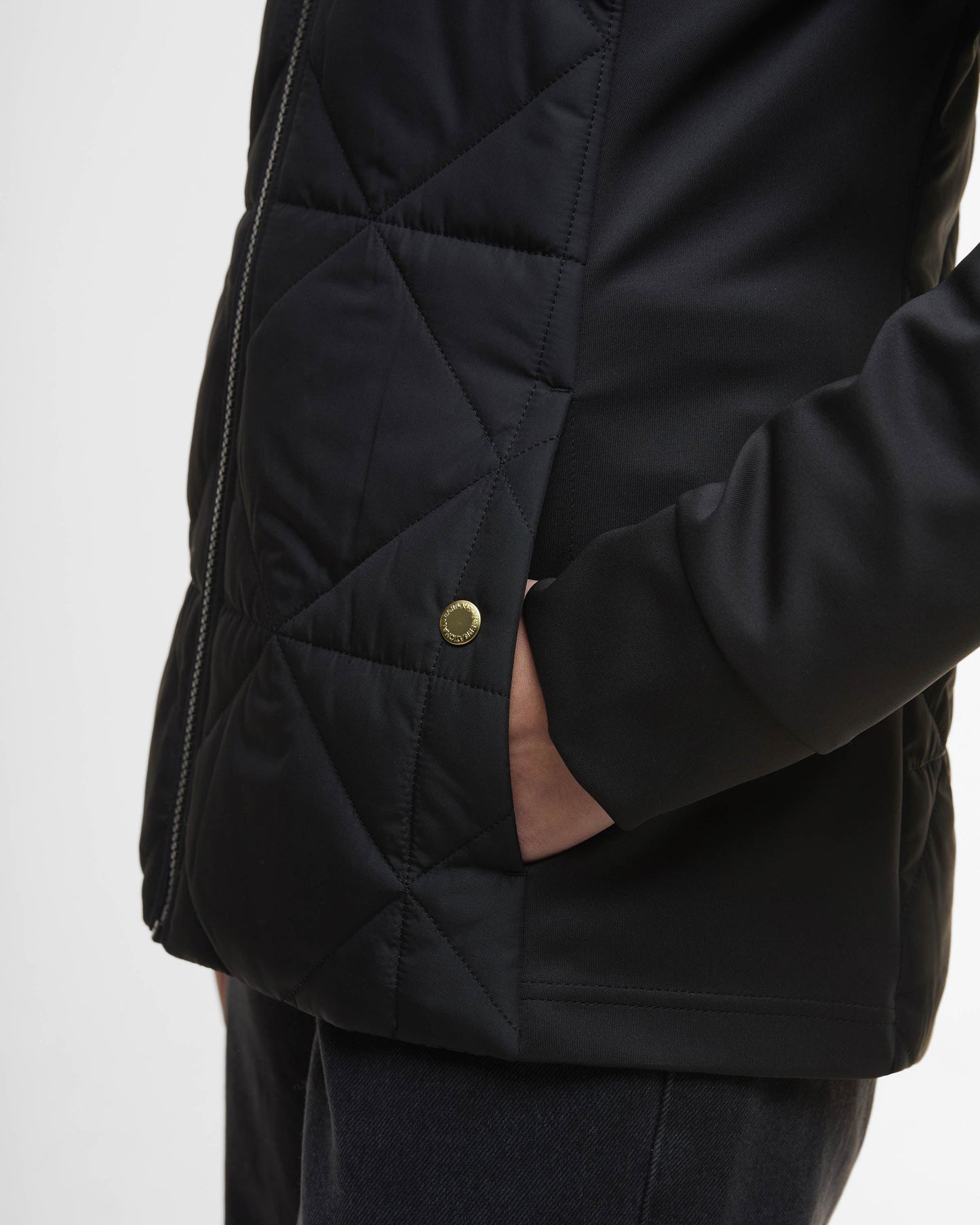 Barbour International Kya Womens Quilted Sweat - Black