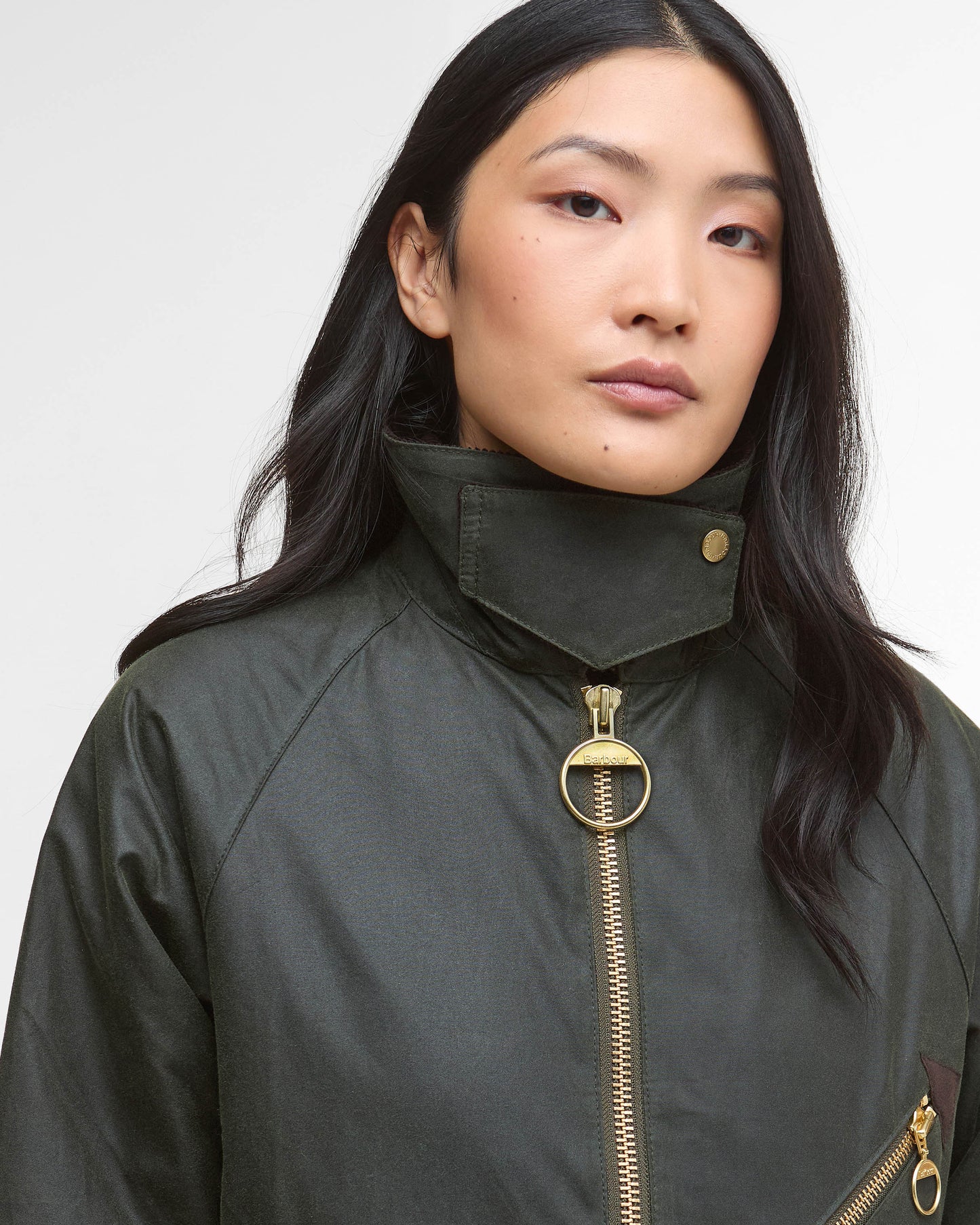 Barbour Arlene Womens Wax Jacket - Fern/Ancient Tartan