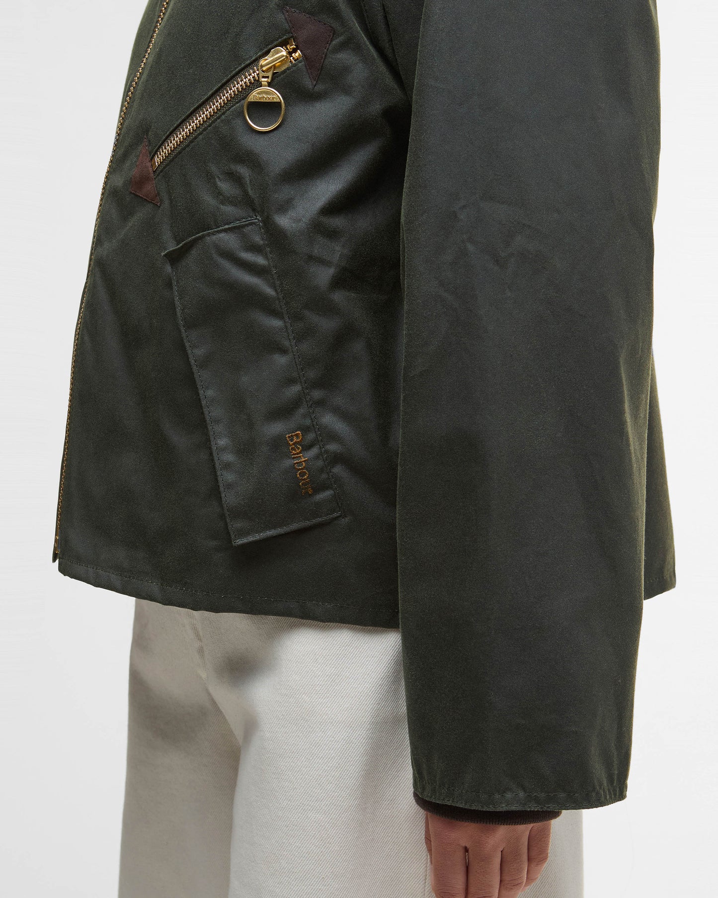 Barbour Arlene Womens Wax Jacket - Fern/Ancient Tartan