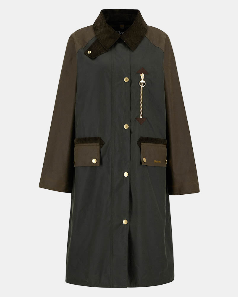 Barbour Evette Womens Wax Jacket - Fern/Beech/Ancient Tartan