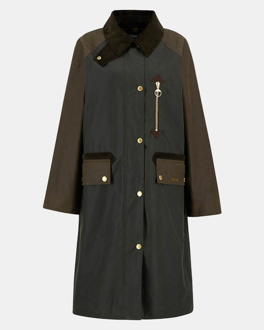 Barbour Evette Womens Wax Jacket - Fern/Beech/Ancient Tartan