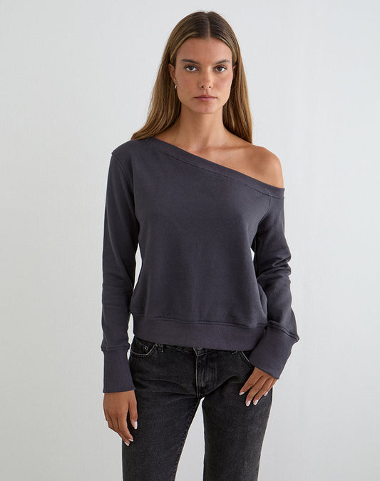 Toria Sweatshirt in Blackened Pearl